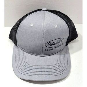 Peterbilt Black Grey Mesh Snapback Trucker Hat Adjustable Cap